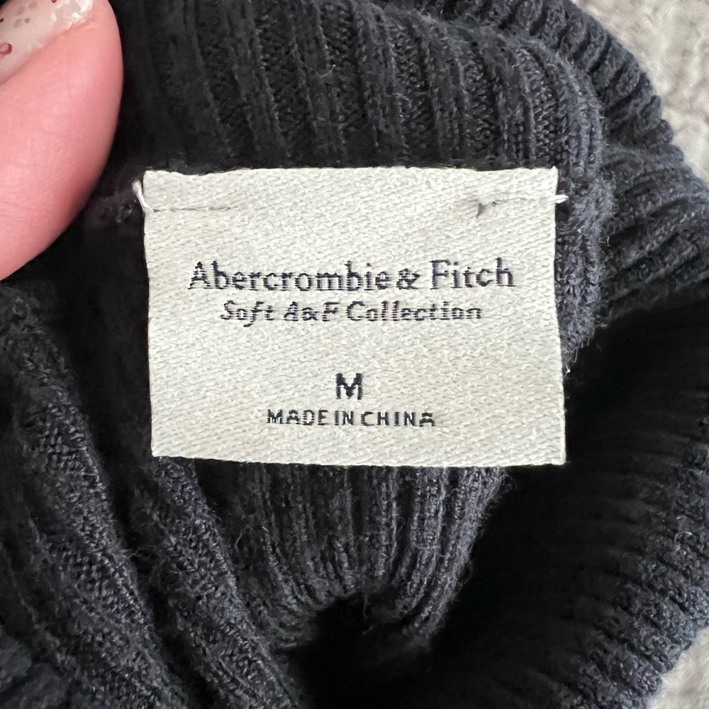 Abercrombie &  Fitch Black Turtleneck Sweater Bodysuit (M) - Picture 2 of 2